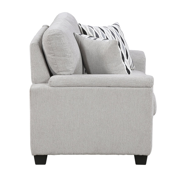 9746GY*2 2pc Set: Sofa, Love - 9746GY*2
