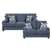 9747BU*2 2pc Set: Sofa, Love - 9747BU*2