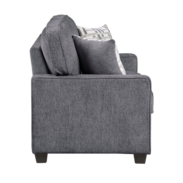 9748DGY*2 2pc Set: Sofa, Love - 9748DGY*2