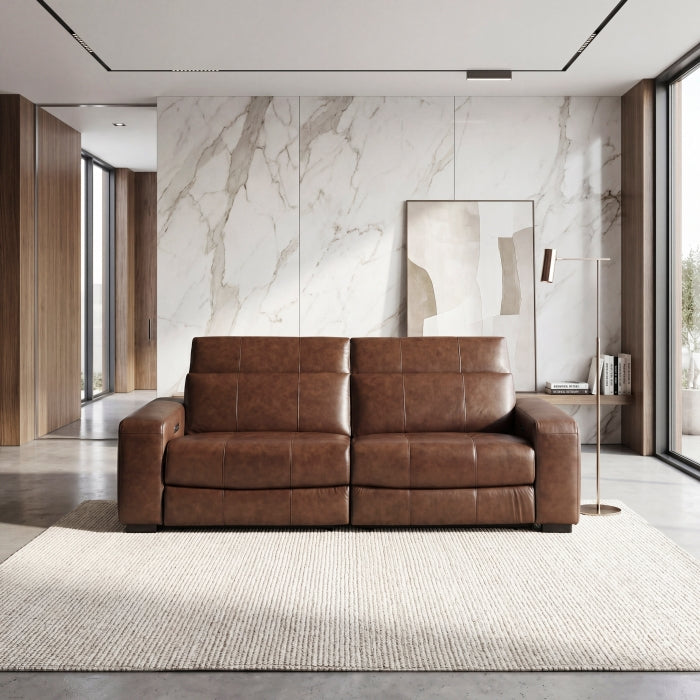 9790BRW-2PWH* (2)Power Double Reclining Love Seat with Power Headrests and Charging Ports - 9790BRW-2PWH*