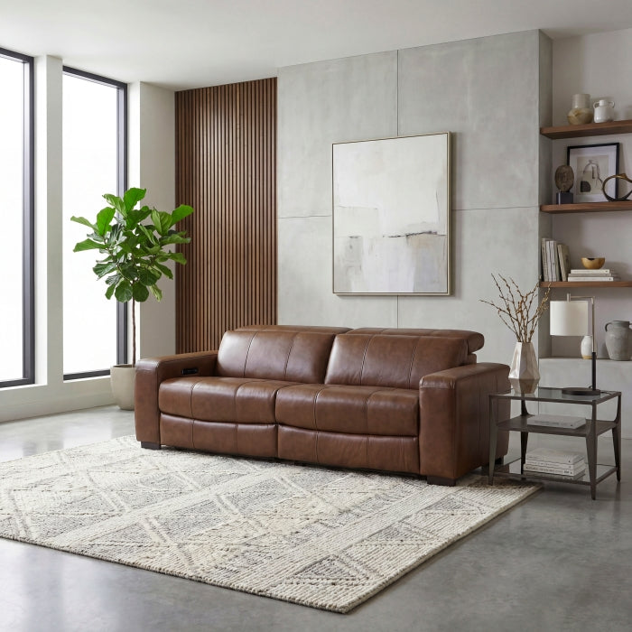9790BRW-2PWH* (2)Power Double Reclining Love Seat with Power Headrests and Charging Ports - 9790BRW-2PWH*