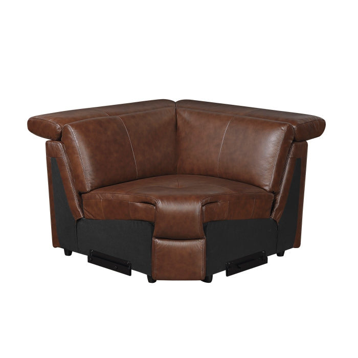 9790BRW*6LRRRPWH (6)6-Piece Modular Power Reclining Sectional with Power Headrests and Charging Ports - 9790BRW*6LRRRPWH