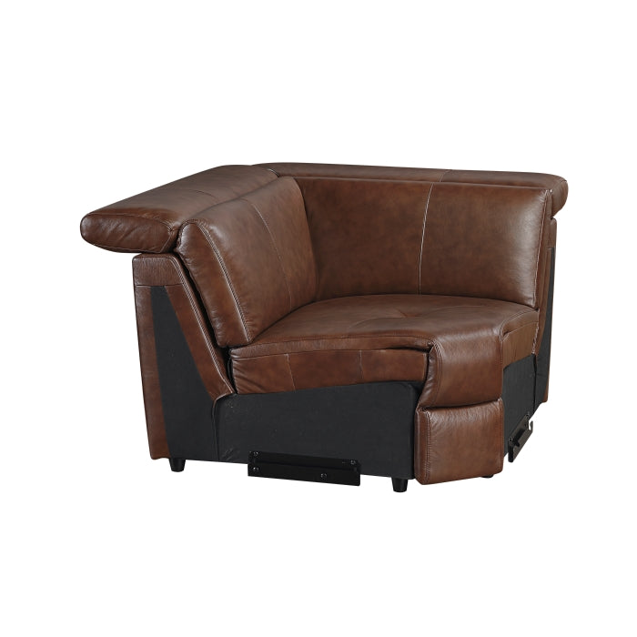 9790BRW*6LRRRPWH (6)6-Piece Modular Power Reclining Sectional with Power Headrests and Charging Ports - 9790BRW*6LRRRPWH