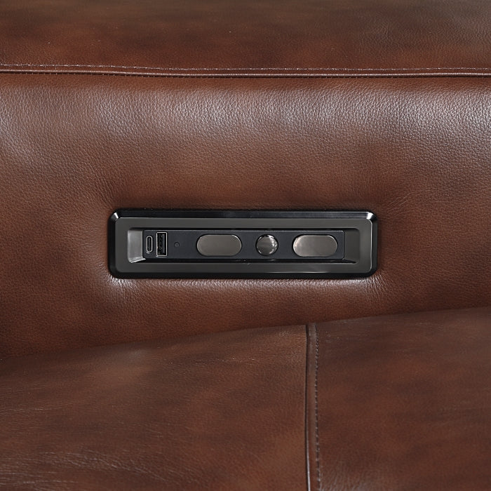 9790BRW*7LRRRPWH (7)7-Piece Modular Power Reclining Sectional with Power Headrests and Charging Ports - 9790BRW*7LRRRPWH