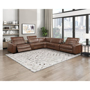 9790BRW*7LRRRPWH (7)7-Piece Modular Power Reclining Sectional with Power Headrests and Charging Ports - 9790BRW*7LRRRPWH