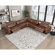9790BRW*7LRRRPWH (7)7-Piece Modular Power Reclining Sectional with Power Headrests and Charging Ports - 9790BRW*7LRRRPWH