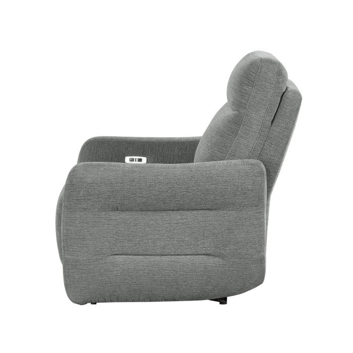 9804DV-1PWH Power Lay Flat Reclining Chair with Power Headrest and USB Port - 9804DV-1PWH