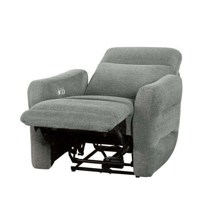 9804DV-1PWH Power Lay Flat Reclining Chair with Power Headrest and USB Port - 9804DV-1PWH