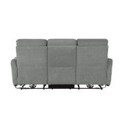 9804DV-3PWH Power Double Lay Flat Reclining Sofa with Power Headrests and USB Ports - 9804DV-3PWH
