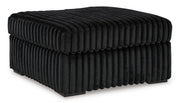Midnight-Madness Onyx LAF Chase Sectional and Ottoman from Ashley - DMV Furniture