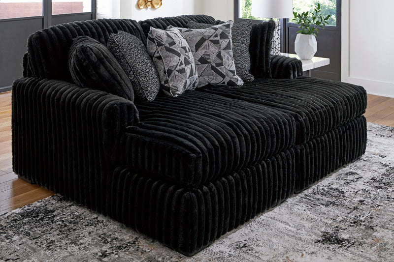 Midnight-Madness Onyx 2-Piece Oversized Double Chaise from Ashley - DMV Furniture