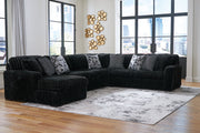 Midnight-Madness Onyx 4-Piece Sectional with Chaise -   - DMV Furniture