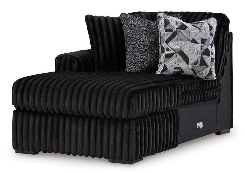 Midnight-Madness Onyx 2-Piece Oversized Double Chaise from Ashley - DMV Furniture
