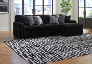 Midnight-Madness Onyx 2-Piece RAF Chaise Sectional from Ashley - DMV Furniture