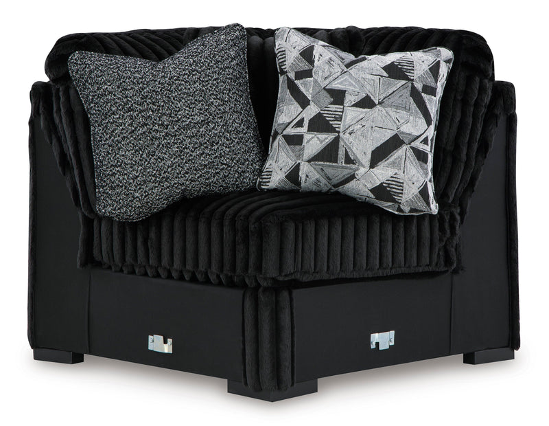 Midnight-Madness Onyx 3-Piece Sectional from Ashley - DMV Furniture