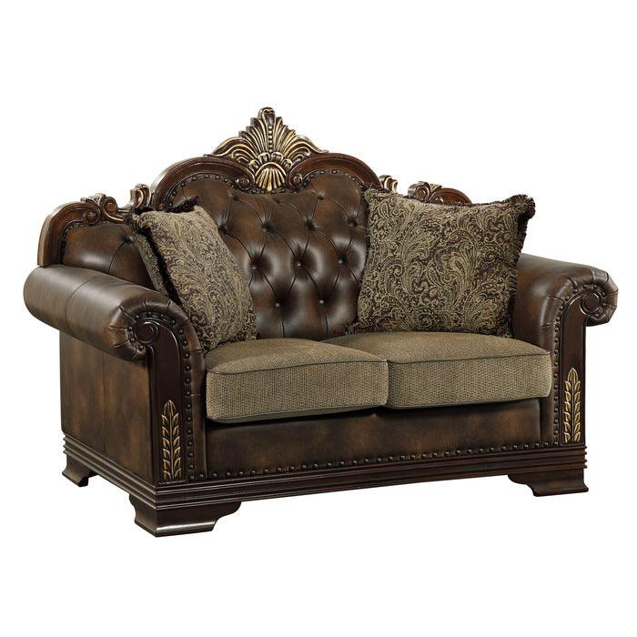 Croydon Brown 3 Piece Living Room Set 9815-3-2-1 | Homelegance