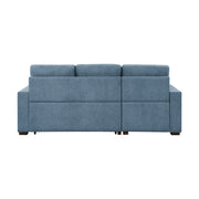 9816BU*2LCRL (2)2-Piece Sectional with Left Chaise, Pull-out Bed and Hidden Storage - 9816BU*2LCRL