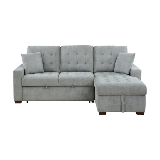9816GY*SC (2)2-Piece Sectional with Right Chaise, Pull-out Bed and Hidden Storage - 9816GY*SC