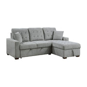 9816GY*SC (2)2-Piece Sectional with Right Chaise, Pull-out Bed and Hidden Storage - 9816GY*SC