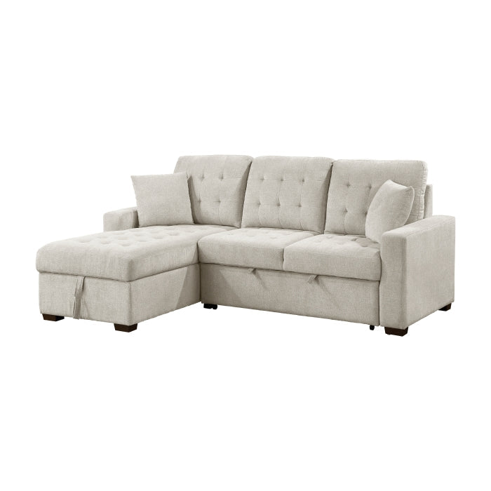 9816SN*2LCRL (2)2-Piece Sectional with Left Chaise, Pull-out Bed and Hidden Storage - 9816SN*2LCRL