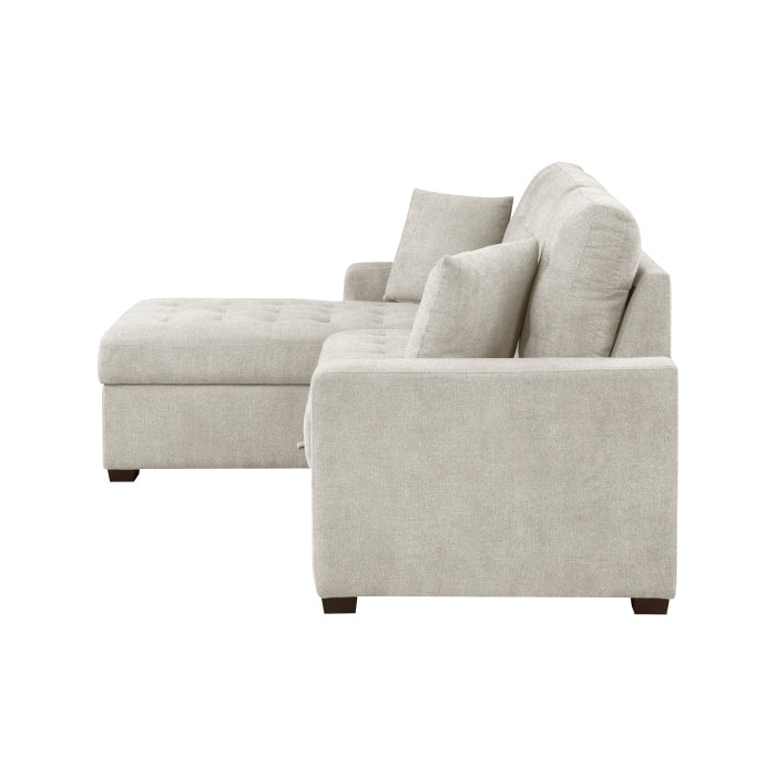 9816SN*2LCRL (2)2-Piece Sectional with Left Chaise, Pull-out Bed and Hidden Storage - 9816SN*2LCRL