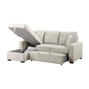 9816SN*2LCRL (2)2-Piece Sectional with Left Chaise, Pull-out Bed and Hidden Storage - 9816SN*2LCRL