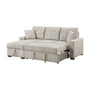 9816SN*2LCRL (2)2-Piece Sectional with Left Chaise, Pull-out Bed and Hidden Storage - 9816SN*2LCRL