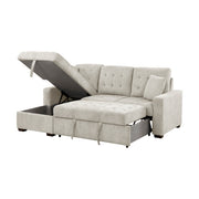 9816SN*2LCRL (2)2-Piece Sectional with Left Chaise, Pull-out Bed and Hidden Storage - 9816SN*2LCRL
