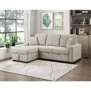 9816SN*2LCRL (2)2-Piece Sectional with Left Chaise, Pull-out Bed and Hidden Storage - 9816SN*2LCRL