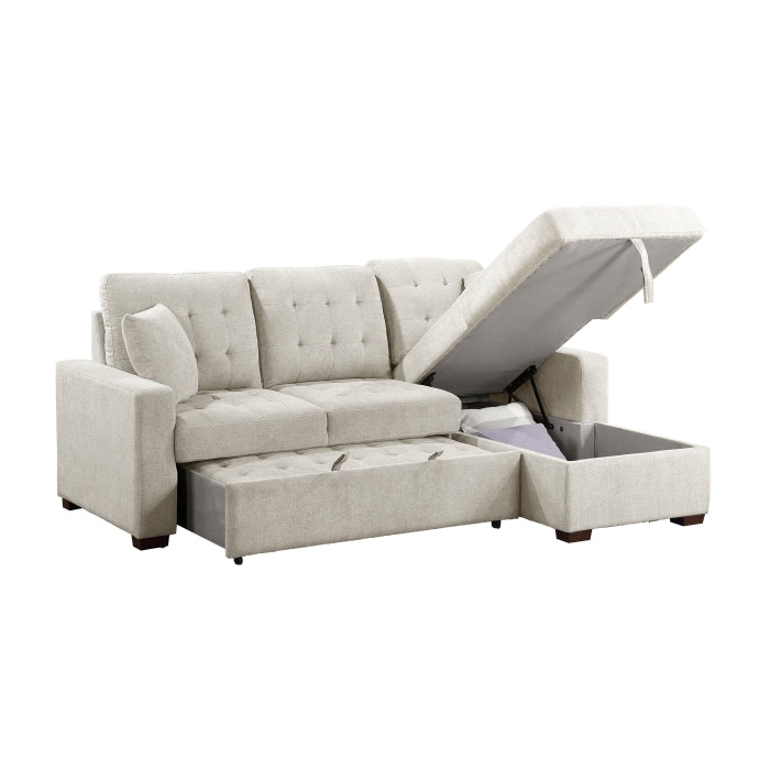 9816SN*2LLRC (2)2-Piece Sectional with Right Chaise, Pull-out Bed and Hidden Storage - 9816SN*2LLRC
