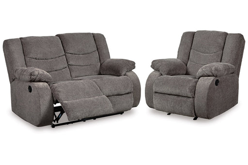 Tulen Gray Reclining Loveseat and Recliner -  Ashley - DMV Furniture