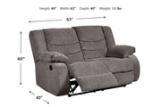 Tulen Gray Reclining Loveseat and Recliner -  Ashley - DMV Furniture