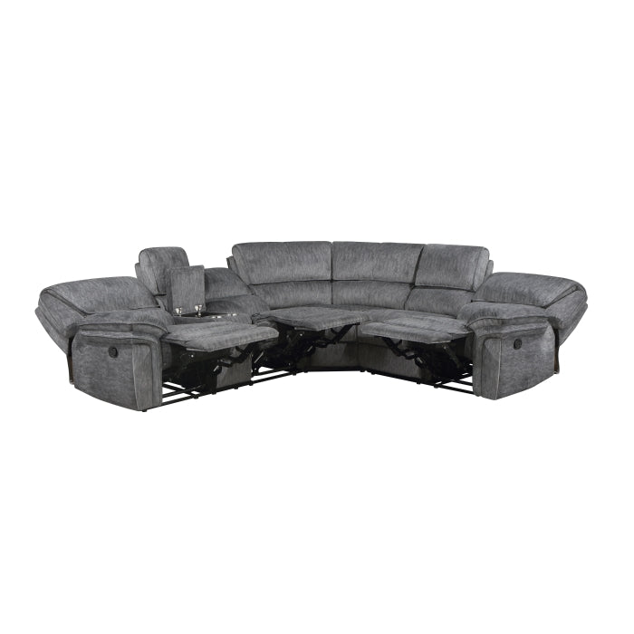 9913*32LCN2R (3)3-Piece Reclining Sectional with Left Console - 9913*32LCN2R