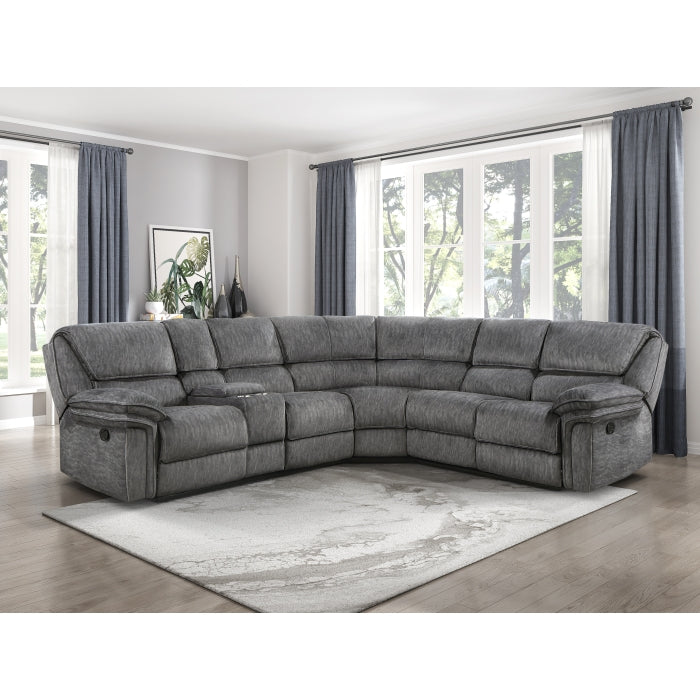 9913*32LCN2R (3)3-Piece Reclining Sectional with Left Console - 9913*32LCN2R