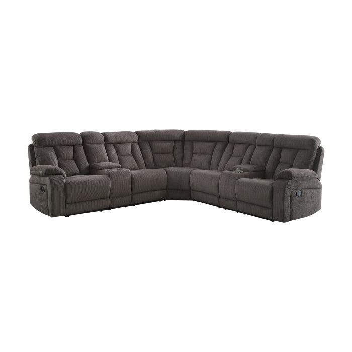 Rosnay Chocolate 3 Piece Sectional 9914Ch-Sc | Homelegance