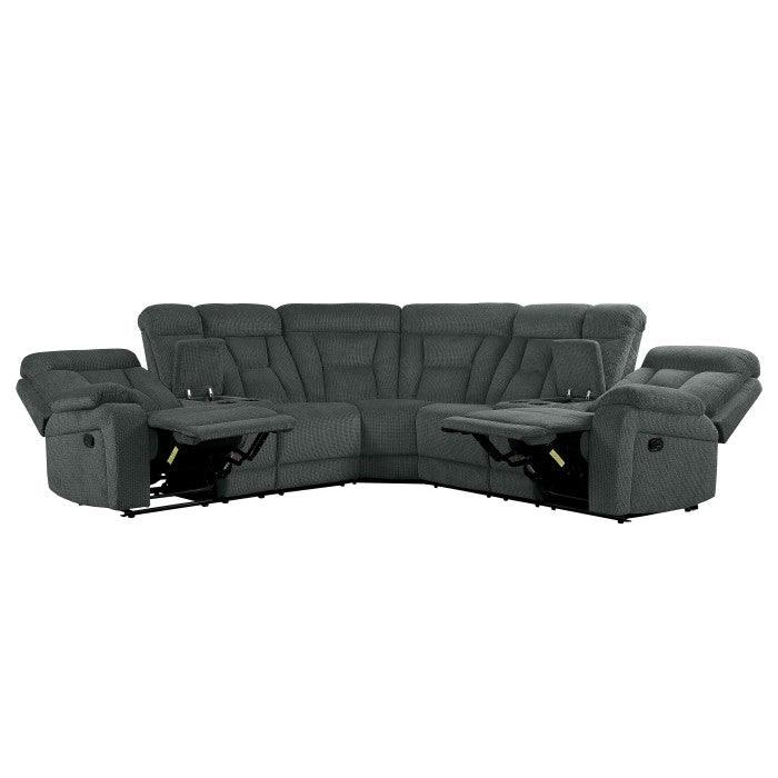Rosnay Gray 3 Piece Sectional 9914-Sc | Homelegance