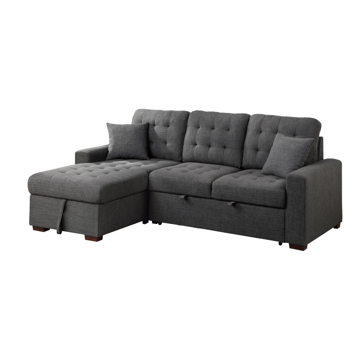 9916DG*2LCRL (2)2-Piece Sectional with Pull-out Bed and Left Chaise with Hidden Storage - 9916DG*2LCRL