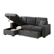 9916DG*2LCRL (2)2-Piece Sectional with Pull-out Bed and Left Chaise with Hidden Storage - 9916DG*2LCRL