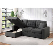 9916DG*2LCRL (2)2-Piece Sectional with Pull-out Bed and Left Chaise with Hidden Storage - 9916DG*2LCRL