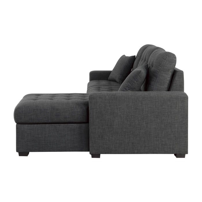 9916DG*SC (2)2-Piece Sectional with Pull-out Bed and Right Chaise with Hidden Storage - 9916DG*SC