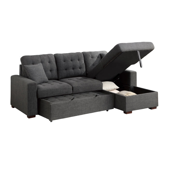 9916DG*SC (2)2-Piece Sectional with Pull-out Bed and Right Chaise with Hidden Storage - 9916DG*SC