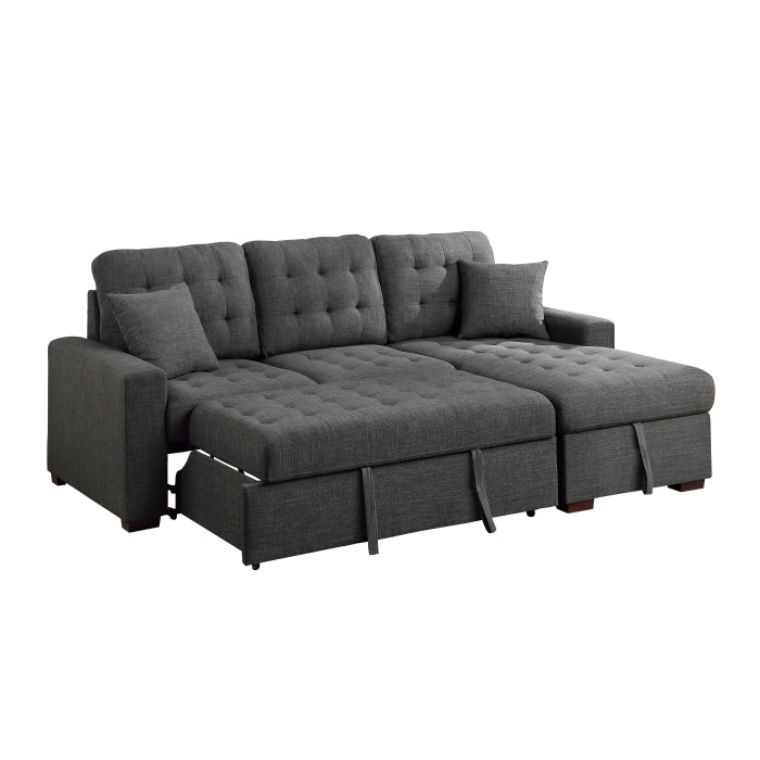 9916DG*SC (2)2-Piece Sectional with Pull-out Bed and Right Chaise with Hidden Storage - 9916DG*SC