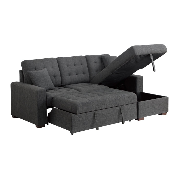 9916DG*SC (2)2-Piece Sectional with Pull-out Bed and Right Chaise with Hidden Storage - 9916DG*SC