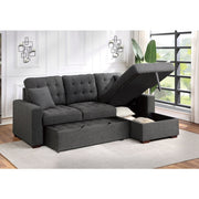 9916DG*SC (2)2-Piece Sectional with Pull-out Bed and Right Chaise with Hidden Storage - 9916DG*SC