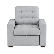 9916GY-1 Chair with Pull-out Ottoman - 9916GY-1