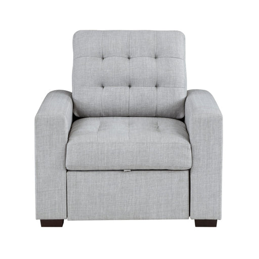 9916GY-1 Chair with Pull-out Ottoman - 9916GY-1