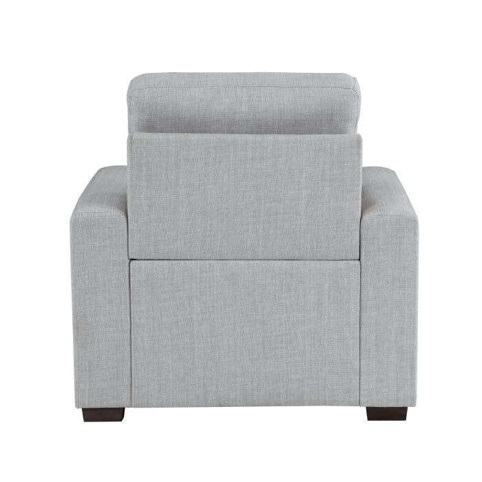 9916GY-1 Chair with Pull-out Ottoman - 9916GY-1