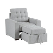 9916GY-1 Chair with Pull-out Ottoman - 9916GY-1