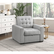 9916GY-1 Chair with Pull-out Ottoman - 9916GY-1
