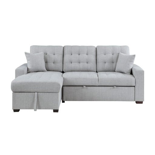 9916GY*2LCRL (2)2-Piece Sectional with Pull-out Bed and Left Chaise with Hidden Storage - 9916GY*2LCRL